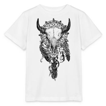 Skull Dreamcatcher Tattoo - T-shirt bio MINI CREATOR Stanley/Stella Enfant - blanc - Devant - Maike (125cm)