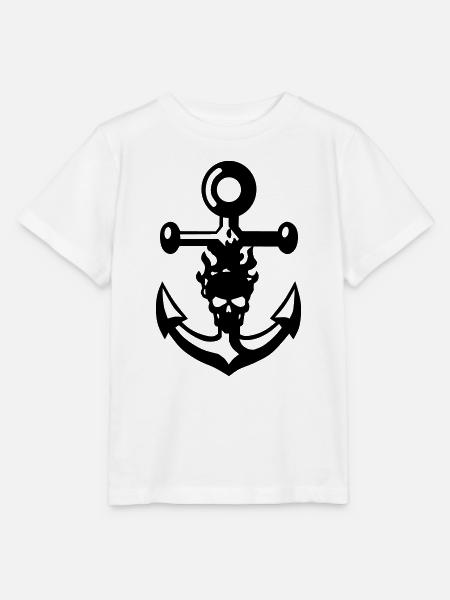 Anker und Schädel - Stanley/Stella Kinder T-Shirt MINI CREATOR  - Weiß