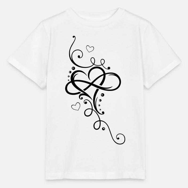 Herz, Unendlichkeit, heart, infinity - T-shirt bio MINI CREATOR Stanley/Stella Enfant - blanc