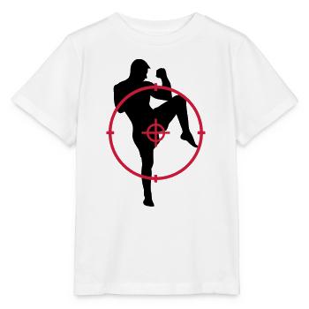 Kickboxing / Kick-Boxeur / Kick Boxing / - T-shirt bio MINI CREATOR Stanley/Stella Enfant - blanc - Devant - Maike (125cm)