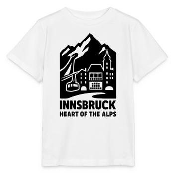 Innsbruck Herz der Alpen - Stanley/Stella Kinder T-Shirt MINI CREATOR  - Weiß - Vorne - Maike (125cm)