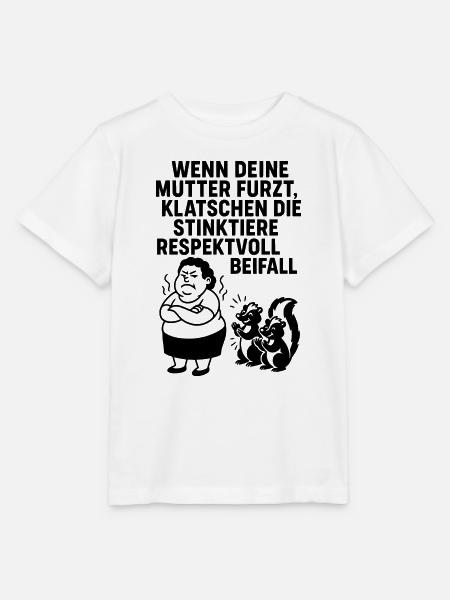 deine mutter witz furz stinktier - Stanley/Stella Kinder T-Shirt MINI CREATOR - Weiß