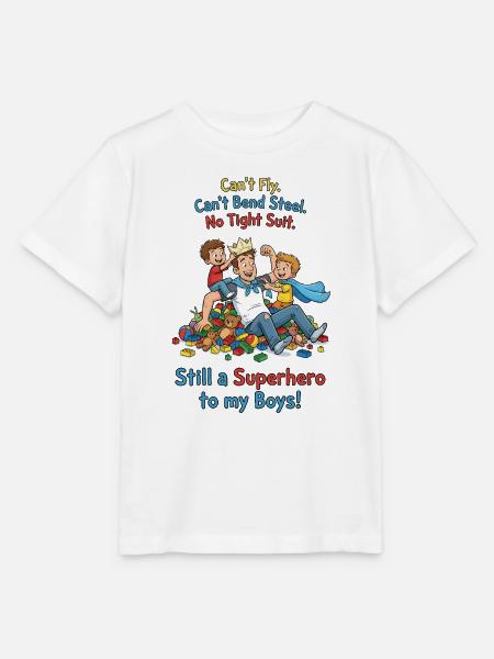 Superhero_Dad_Spielzeit - Stanley/Stella Kinder T-Shirt MINI CREATOR - Weiß