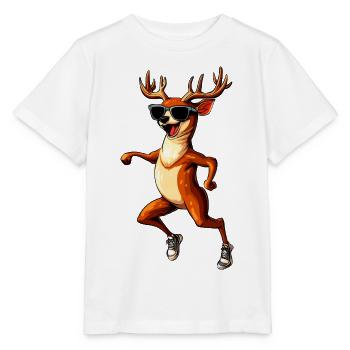 Lachender Hirsch - Stanley/Stella Kinder T-Shirt MINI CREATOR  - Weiß - Vorne - Maike (125cm)