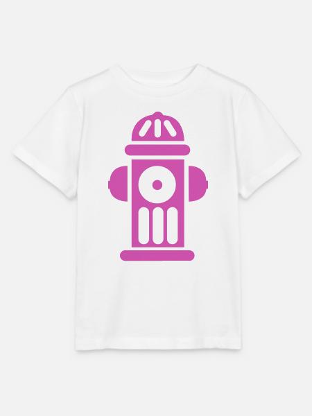 Magenta Hydrant Pop Art Symbol - Stanley/Stella Kinder T-Shirt MINI CREATOR - Weiß