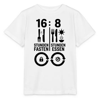 Intervallfasten 16:8 – Fastenzeit & Essfenster - Stanley/Stella Kinder T-Shirt MINI CREATOR  - Weiß - Vorne - Maike (125cm)