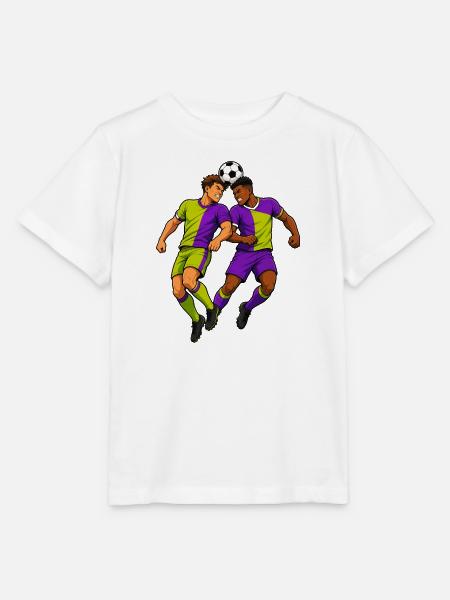 Fußball Kopfball Duell Comic Spieler - Stanley/Stella Kinder T-Shirt MINI CREATOR  - Weiß