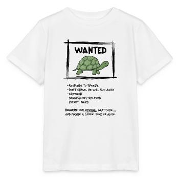 Wanted Schildkröte – Lustiges Tiermotiv - Stanley/Stella Kinder T-Shirt MINI CREATOR  - Weiß - Vorne - Maike (125cm)