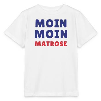 Moin Moin Sailor Typer Design - T-shirt bio MINI CREATOR Stanley/Stella Enfant - blanc - Devant - Maike (125cm)