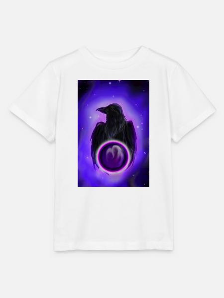 Rabe im Neon Orb - Stanley/Stella Kinder T-Shirt MINI CREATOR  - Weiß