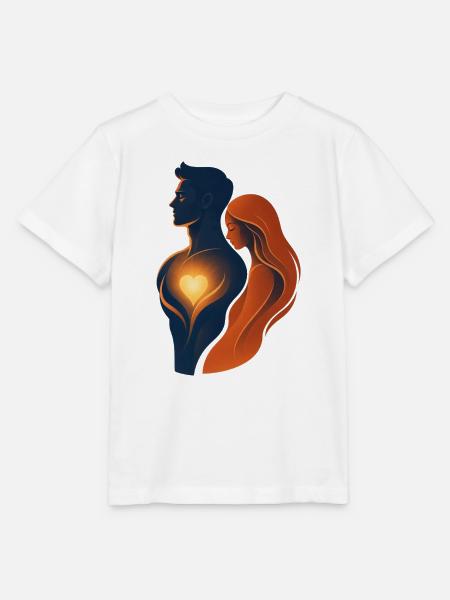 Umarme dich im leuchtenden Herzen - Stanley/Stella Kinder T-Shirt MINI CREATOR  - Weiß