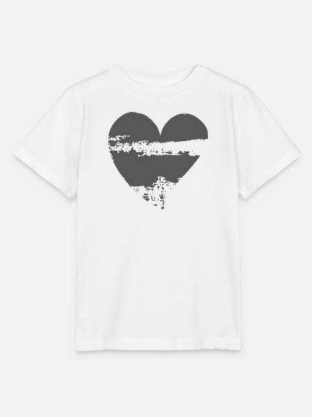 Zerfetztes Herz in rauer Textur - Stanley/Stella Kinder T-Shirt MINI CREATOR  - Weiß