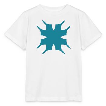 Blauer Sternburst Ornament - Stanley/Stella Kinder T-Shirt MINI CREATOR  - Weiß - Vorne - Maike (125cm)