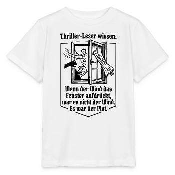 Thriller-Leser wissen: Es war der Plot - Stanley/Stella Kinder T-Shirt MINI CREATOR  - Weiß - Vorne - Maike (125cm)