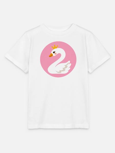 Schwan rosa 2 - Stanley/Stella Kinder T-Shirt MINI CREATOR  - Weiß