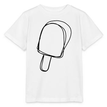 Stieleis handgezeichnet - Stanley/Stella Kinder T-Shirt MINI CREATOR  - Weiß - Vorne - Maike (125cm)