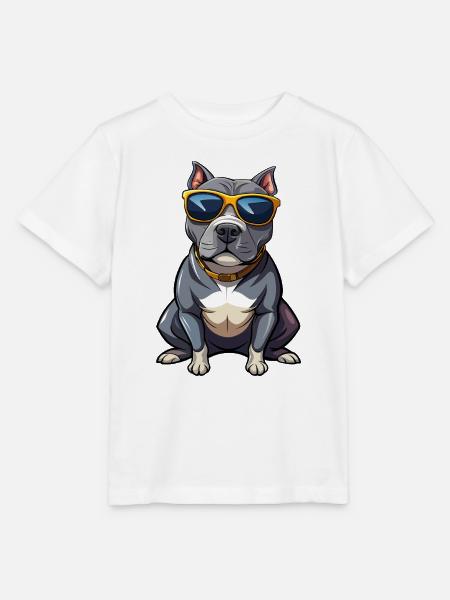 Hund mit Sonnenbrille - Stanley/Stella Kinder T-Shirt MINI CREATOR - Weiß