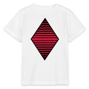 Rhombus form strokes pattern many lines - Stanley/Stella MINI CREATOR Kids’ T-Shirt - white - Front - Maike (125cm)