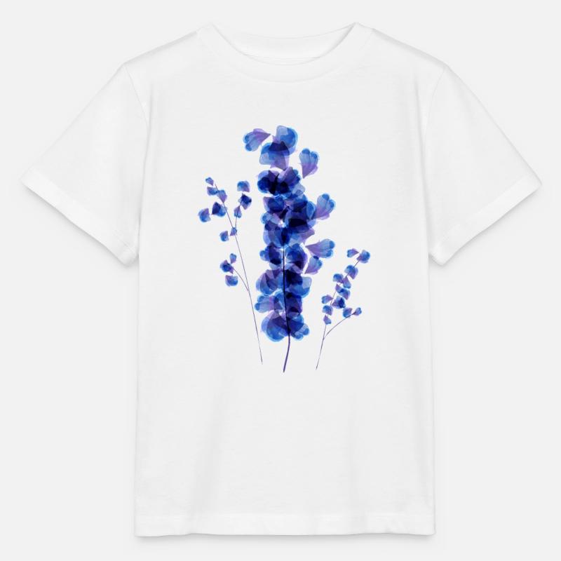 Fiore ad acquerello delphinium - Maglietta per bambini MINI CREATOR di Stanley/Stella - bianco