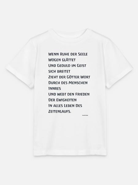 Wenn Ruhe der Seele Wogen glättet Waldorf Steiner - Stanley/Stella Kinder T-Shirt MINI CREATOR  - Weiß