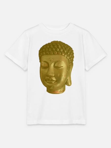 Buddha Gold - Stanley/Stella Kinder T-Shirt MINI CREATOR  - Weiß