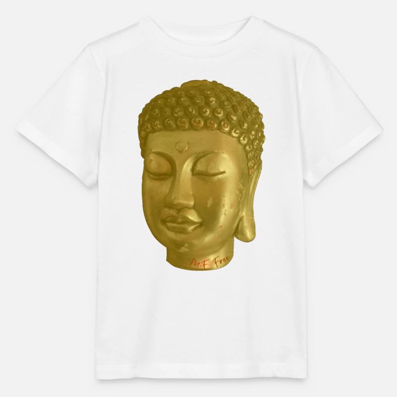 Buddha Gold - Stanley/Stella Kinder T-Shirt MINI CREATOR  - Weiß