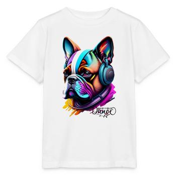 RAP MUSIC, FRENCH BULLDOG - Stanley/Stella MINI CREATOR Kids’ T-Shirt - white - Front - Maike (125cm)