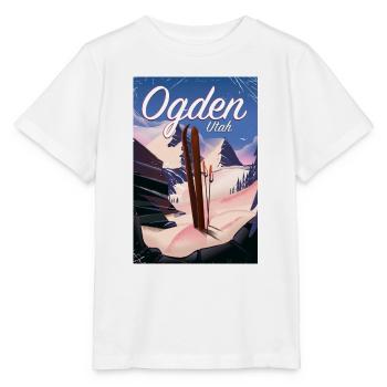 Affiche de ski Ogden Utah - T-shirt bio MINI CREATOR Stanley/Stella Enfant - blanc - Devant - Maike (125cm)