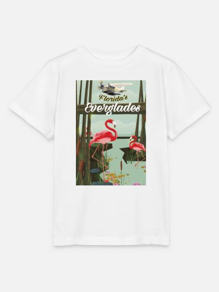 Flordas Everglades-Reiseplakat - Stanley/Stella Kinder T-Shirt MINI CREATOR  - Weiß