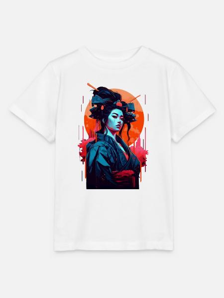 Retro Geisha - Stanley/Stella Kinder T-Shirt MINI CREATOR - Weiß