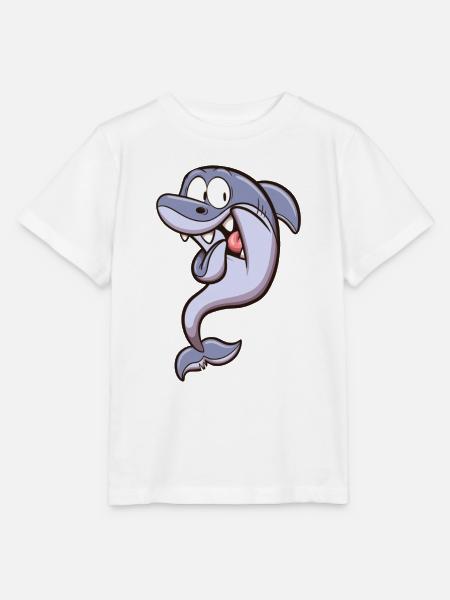 Verängstigter Hai - Stanley/Stella Kinder T-Shirt MINI CREATOR - Weiß