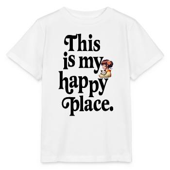 Das ist meine Happy Place Typografie. - Stanley/Stella Kinder T-Shirt MINI CREATOR  - Weiß - Vorne - Maike (125cm)