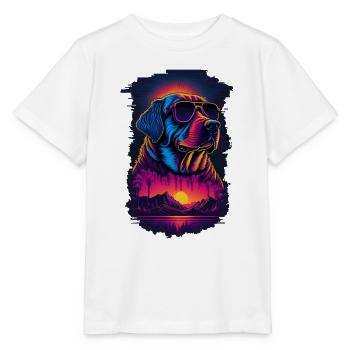Labrador wears sunglasses - Stanley/Stella MINI CREATOR Kids’ T-Shirt - white - Front - Maike (125cm)