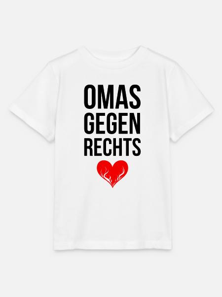 OMAS GEGEN RECHTS mit Herz - Stanley/Stella Kinder T-Shirt MINI CREATOR - Weiß