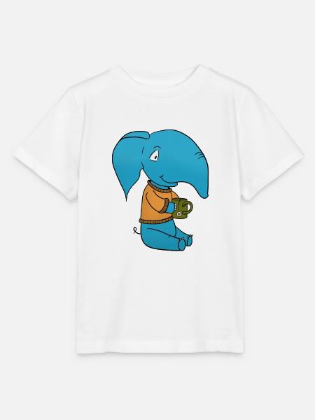 Elefant Tee - Stanley/Stella Kinder T-Shirt MINI CREATOR - Weiß