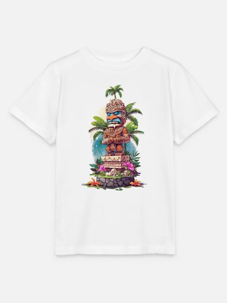 Tiki Statue - Stanley/Stella Kinder T-Shirt MINI CREATOR - Weiß
