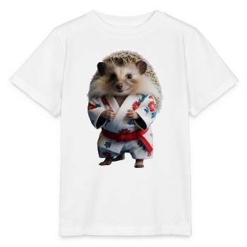 Sporty hedgehog - Stanley/Stella MINI CREATOR Kids’ T-Shirt - white - Front - Maike (125cm)