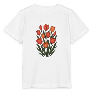 Tulipes - T-shirt bio MINI CREATOR Stanley/Stella Enfant - blanc - Devant - Maike (125cm)