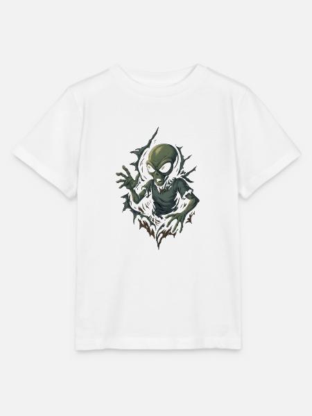 Alien Breakout – T-Shirt Design für Sci-Fi-Fans - Stanley/Stella Kinder T-Shirt MINI CREATOR - Weiß