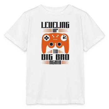 Gaming Gamer Brother Leveling Up To Big Bro Again - Stanley/Stella MINI CREATOR Kids’ T-Shirt - white - Front - Maike (125cm)