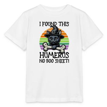 Halloween Cat Witch Humor Saying Funny - Stanley/Stella MINI CREATOR Kids’ T-Shirt - white - Front - Maike (125cm)