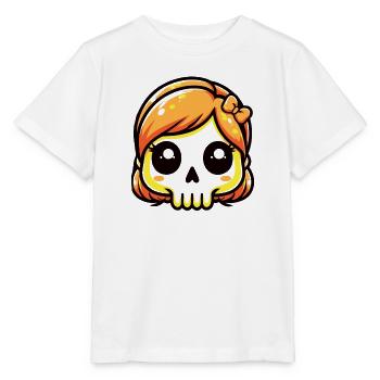 Halloween Geist Schädel - Stanley/Stella Kinder T-Shirt MINI CREATOR  - Weiß - Vorne - Maike (125cm)