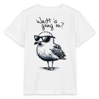 Watt va à Coole Möwe Nordsee Spruch - T-shirt bio MINI CREATOR Stanley/Stella Enfant - blanc - Devant - Maike (125cm)
