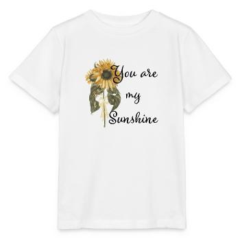 Du bist mein Sonnenschein Sonnenblume - Stanley/Stella Kinder T-Shirt MINI CREATOR  - Weiß - Vorne - Maike (125cm)