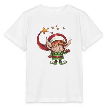 Lutin de Noël - T-shirt bio MINI CREATOR Stanley/Stella Enfant - blanc - Devant - Maike (125cm)