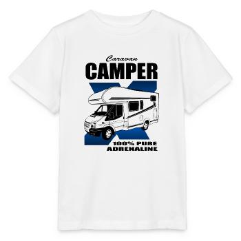 Wohnmobil - Caravan - Camping - Camper - Stanley/Stella Kinder T-Shirt MINI CREATOR  - Weiß - Vorne - Maike (125cm)