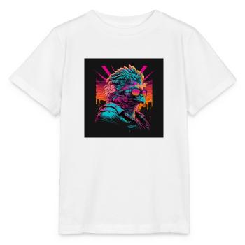 Chicken with glasses Camel with neon colors 80s - Stanley/Stella MINI CREATOR Kids’ T-Shirt - white - Front - Maike (125cm)