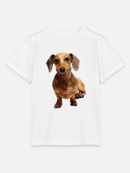 Dackel Teckel Dachshund - Stanley/Stella Kinder T-Shirt MINI CREATOR  - Weiß