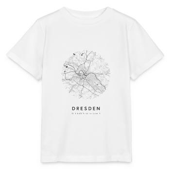 Dresden Map City Map around Elbe Street Plan - Stanley/Stella MINI CREATOR Kids’ T-Shirt - white - Front - Maike (125cm)