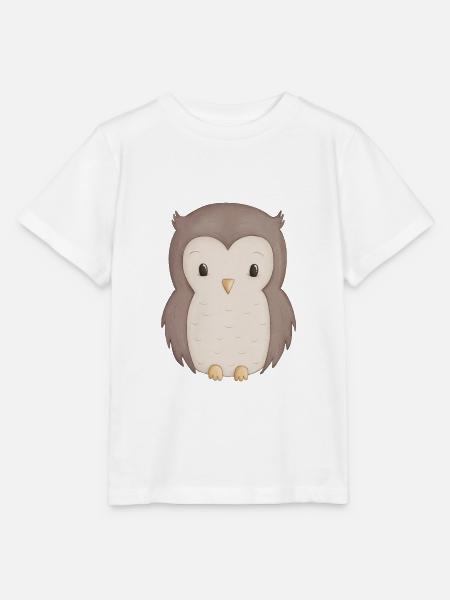 Eule - Stanley/Stella Kinder T-Shirt MINI CREATOR  - Weiß
